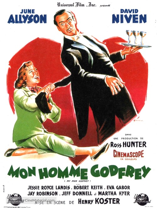 My Man Godfrey - French Movie Poster