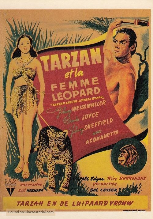 Tarzan and the Leopard Woman - Belgian Movie Poster