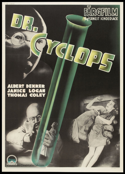 Dr. Cyclops - Swedish Movie Poster