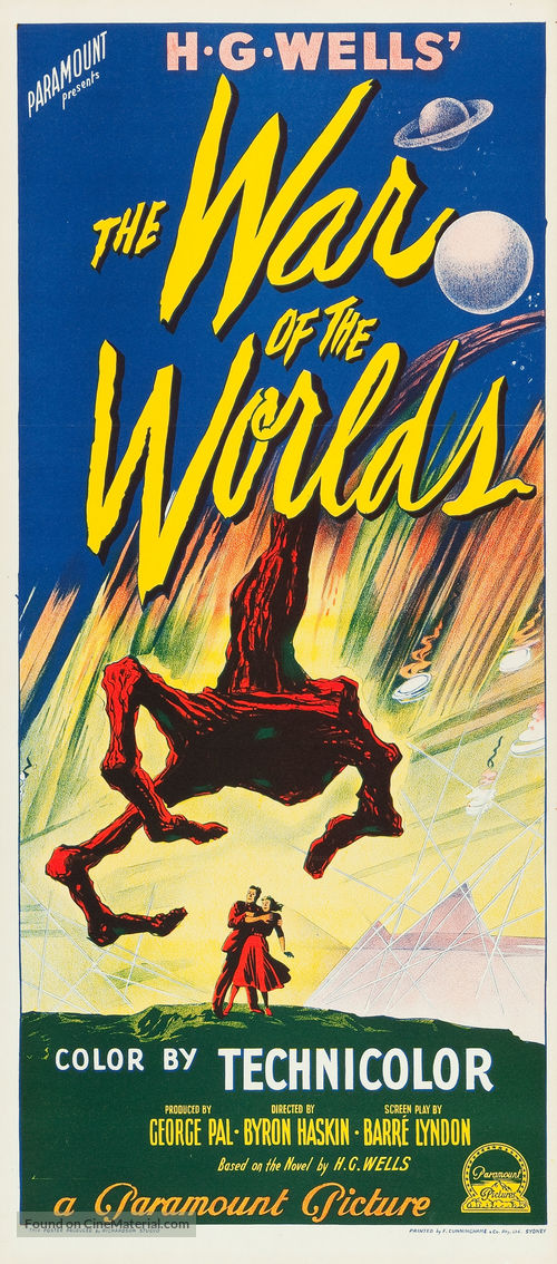 The War of the Worlds - Australian Movie Poster