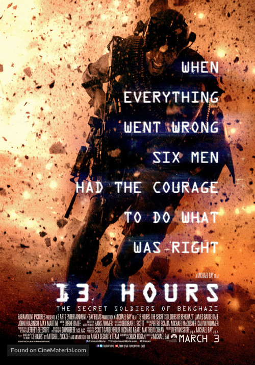 13 Hours: The Secret Soldiers of Benghazi - Lebanese Movie Poster
