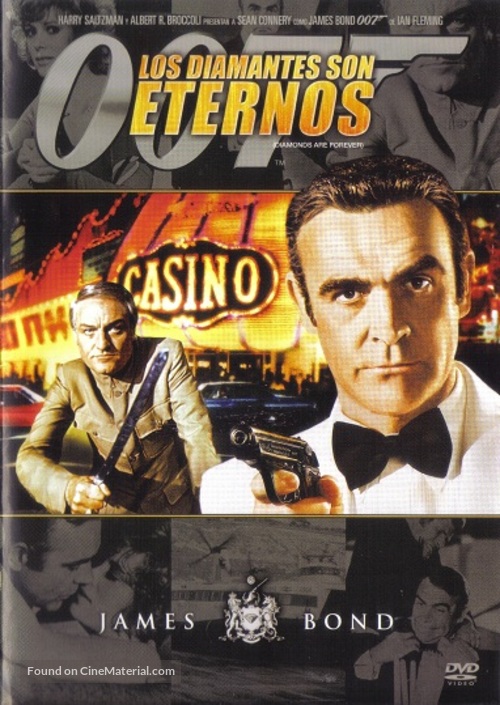 Diamonds Are Forever - Mexican DVD movie cover