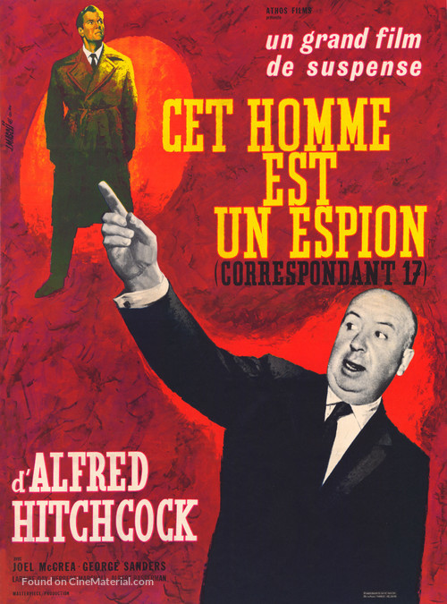 Foreign Correspondent - French Movie Poster