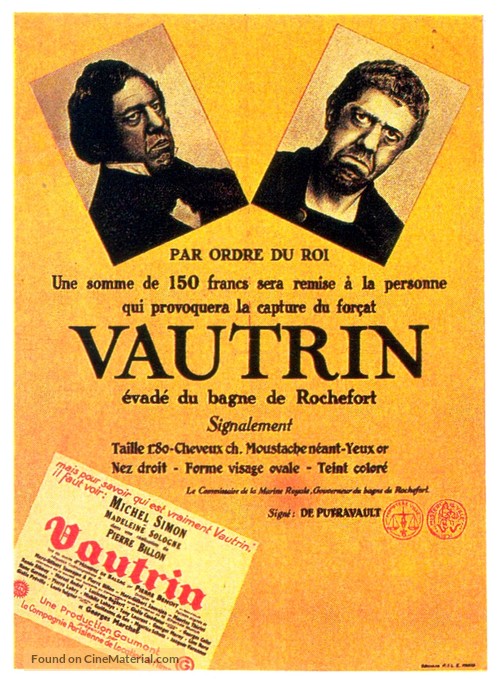 Vautrin - French Movie Poster