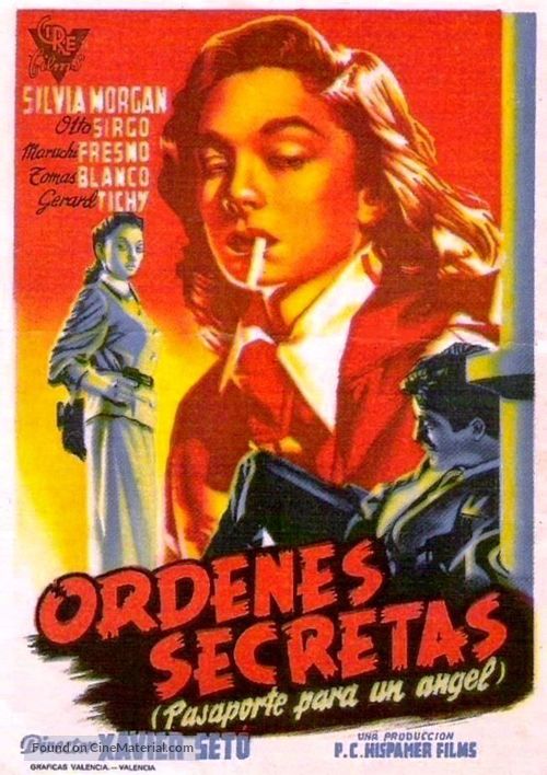 Pasaporte para un &aacute;ngel (&Oacute;rdenes secretas) - Spanish Movie Poster