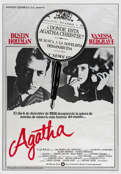 Agatha - Spanish Movie Poster