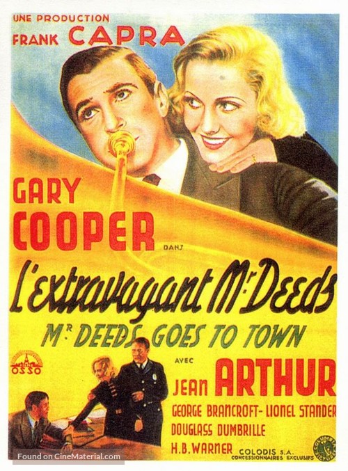 Mr. Deeds Goes to Town - French Movie Poster