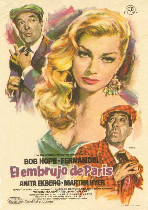 Paris Holiday - Spanish Movie Poster