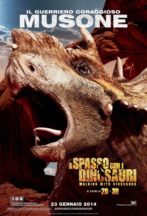 Walking with Dinosaurs 3D - Italian Movie Poster