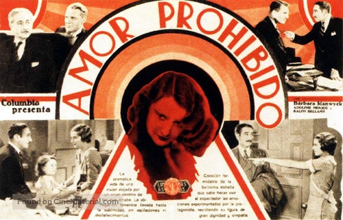 Forbidden - Spanish Movie Poster