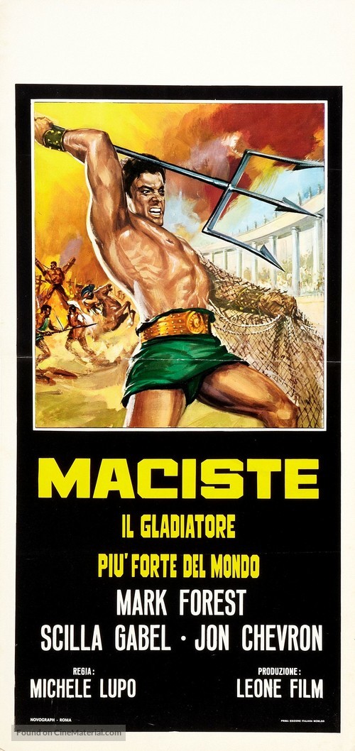 Maciste, il gladiatore pi&ugrave; forte del mondo - Italian Movie Poster