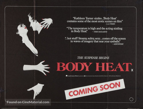 Body Heat - British Movie Poster