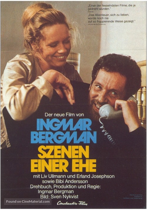 Scener ur ett &auml;ktenskap - German Movie Poster