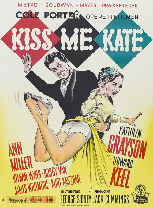 Kiss Me Kate - Danish Movie Poster