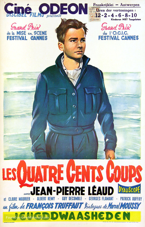 Les quatre cents coups - Belgian Movie Poster