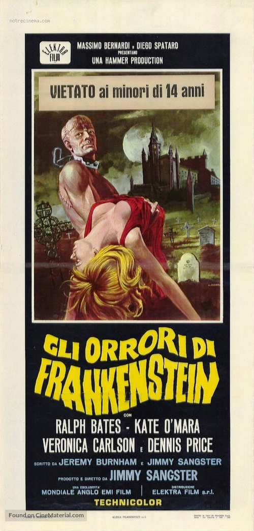 The Horror of Frankenstein - Italian Movie Poster