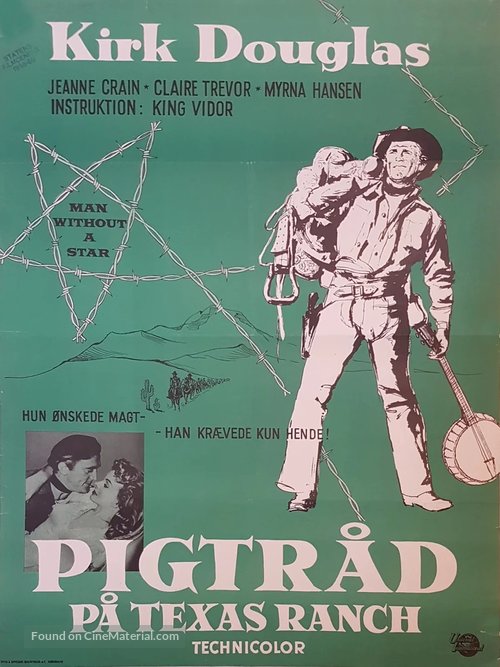 Man Without a Star - Danish Movie Poster