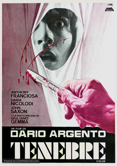 Tenebre - Spanish Movie Poster