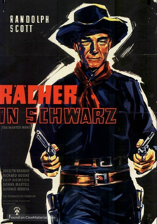 Ten Wanted Men - German Movie Poster