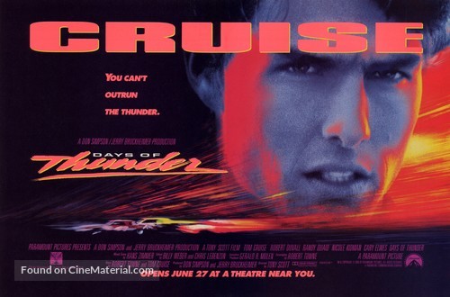 Days of Thunder - British Movie Poster