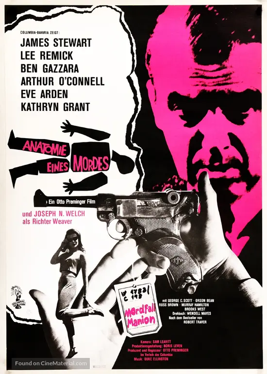 Anatomy of a Murder - German Movie Poster