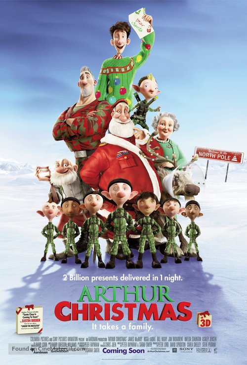 Arthur Christmas - British Movie Poster