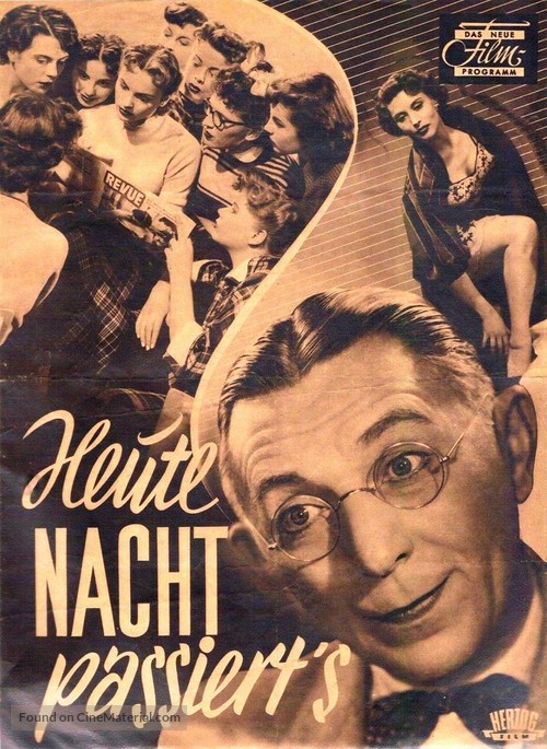 Heute nacht passiert&#039;s - German poster