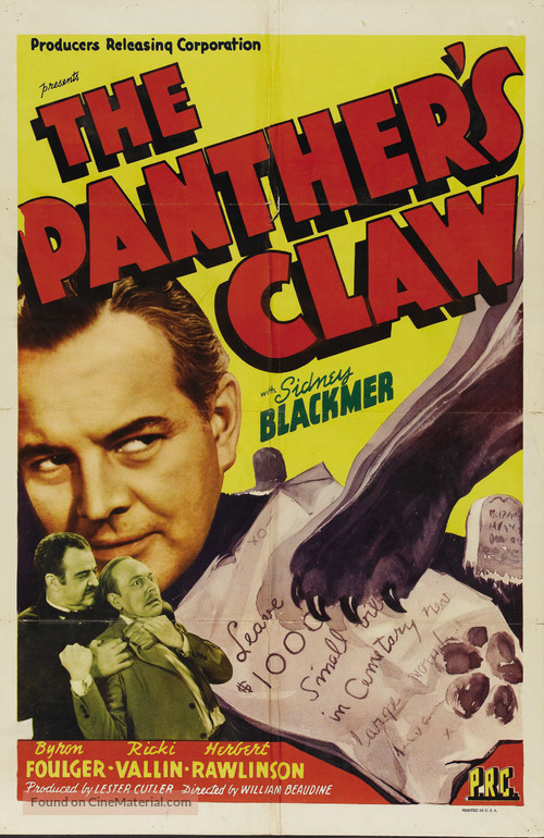 The Panther&#039;s Claw - Movie Poster