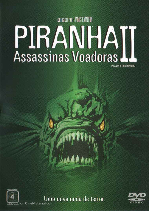 Piranha Part Two: The Spawning - Brazilian DVD movie cover