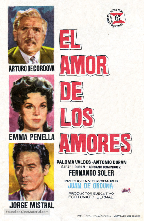 El amor de los amores - Spanish Movie Poster