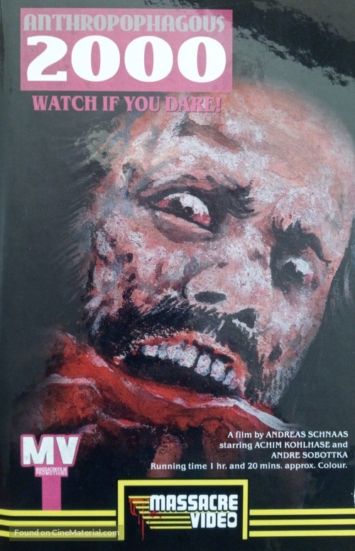 Anthropophagous 2000 - VHS movie cover