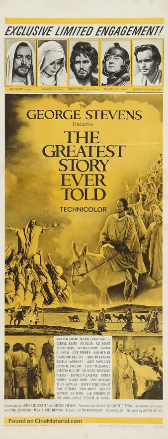 Full Movie The Greatest Story Ever Told The Greatest Story Ever Told (1965) movie poster
