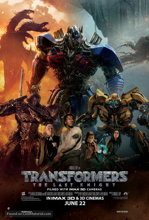 Transformers: The Last Knight - Singaporean Movie Poster