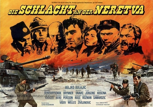 Bitka na Neretvi - German Movie Poster