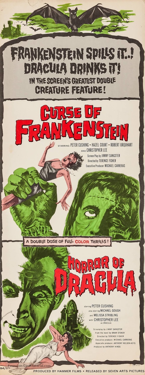 The Curse of Frankenstein - Combo movie poster