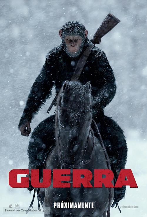 War for the Planet of the Apes - Mexican Movie Poster