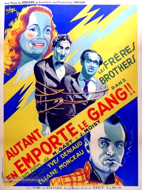 Autant en emporte le gang - French Movie Poster