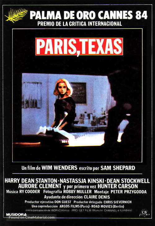 Paris, Texas - Spanish Movie Poster