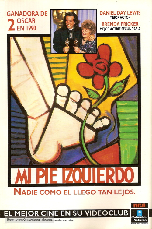My Left Foot - Spanish Video release movie poster