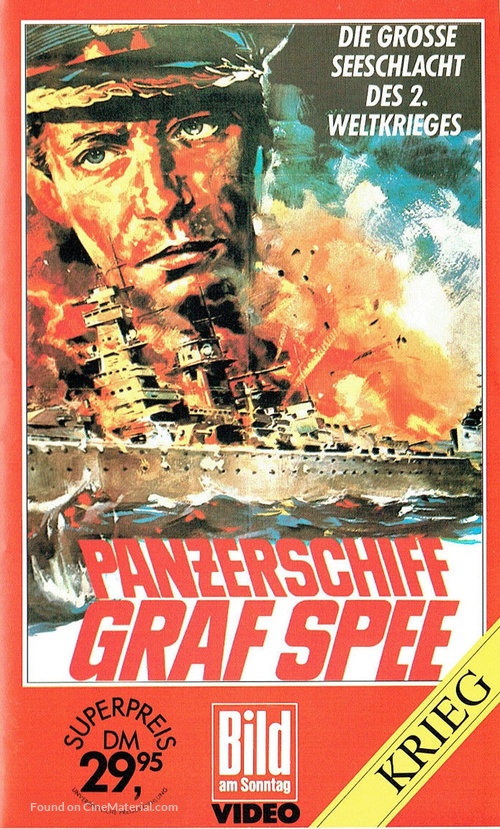 The Battle of the River Plate - German VHS movie cover