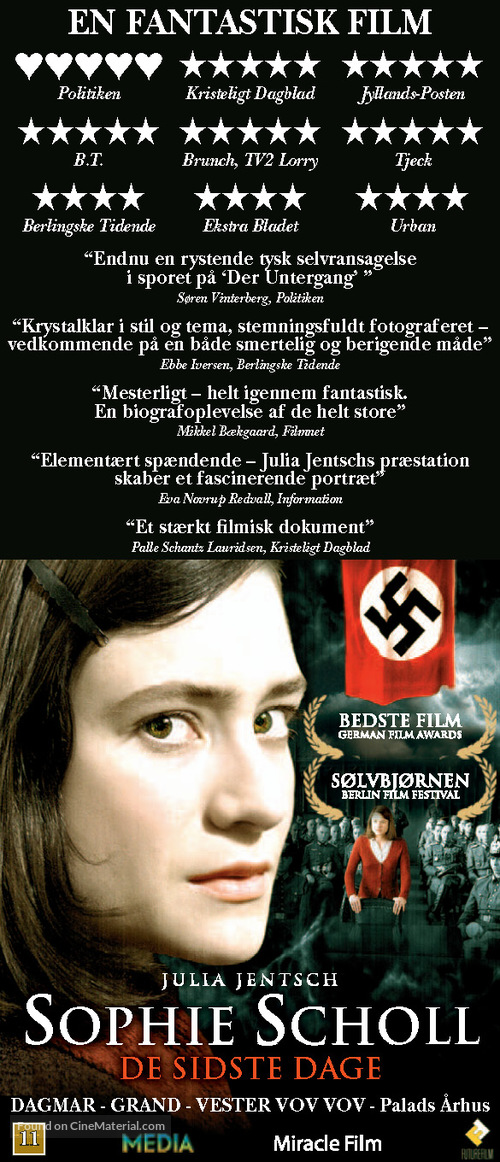 Sophie Scholl - Die letzten Tage - Danish Movie Poster