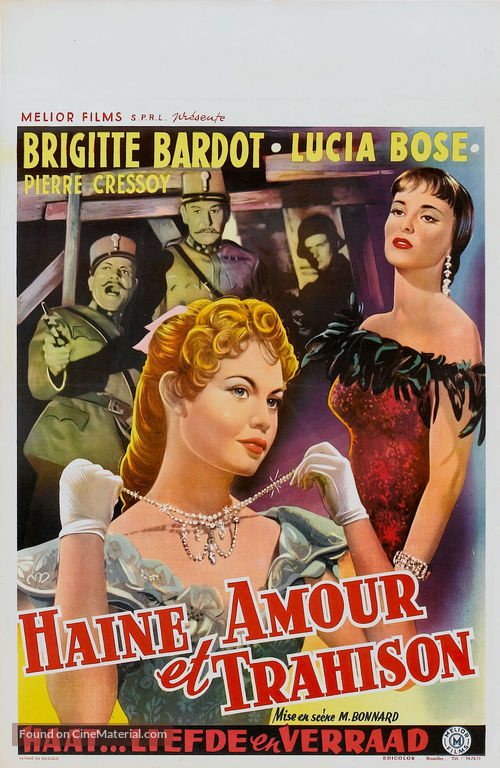 Tradita (1954) Belgian movie poster