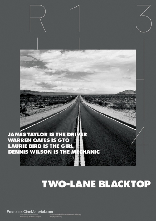 Two-Lane Blacktop - Homage movie poster