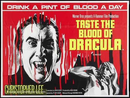 Taste the Blood of Dracula - British Movie Poster