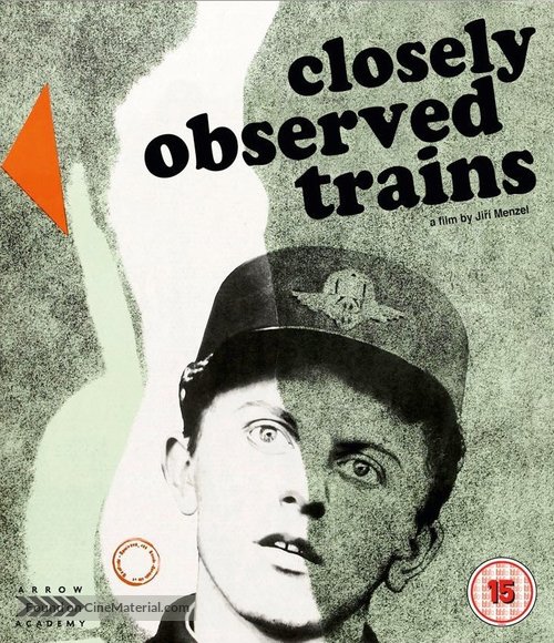Ostre sledovan&eacute; vlaky - British Blu-Ray movie cover