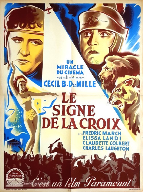 The Sign of the Cross - French Movie Poster