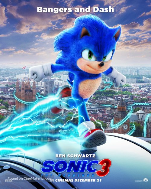 Sonic the Hedgehog 3 - British Movie Poster