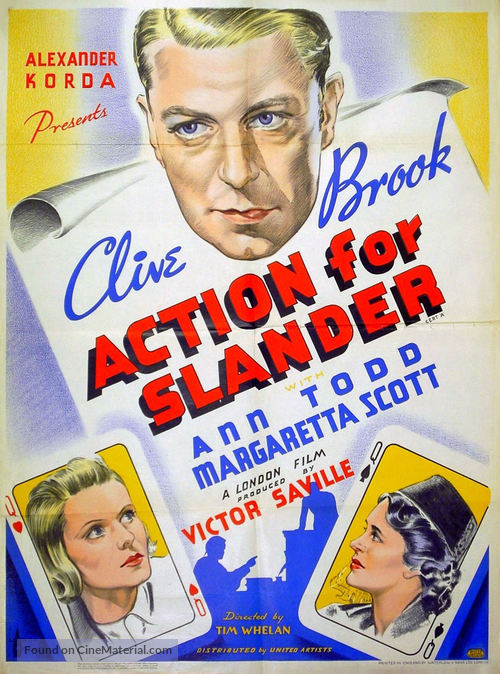 Action for Slander - British Movie Poster