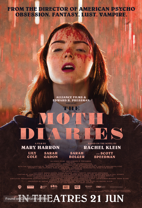 The Moth Diaries - Singaporean Movie Poster
