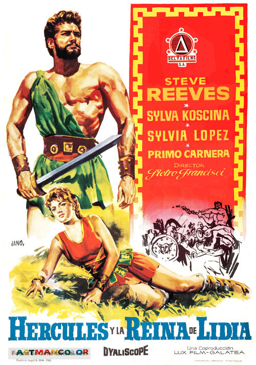 Ercole e la regina di Lidia - Spanish Movie Poster